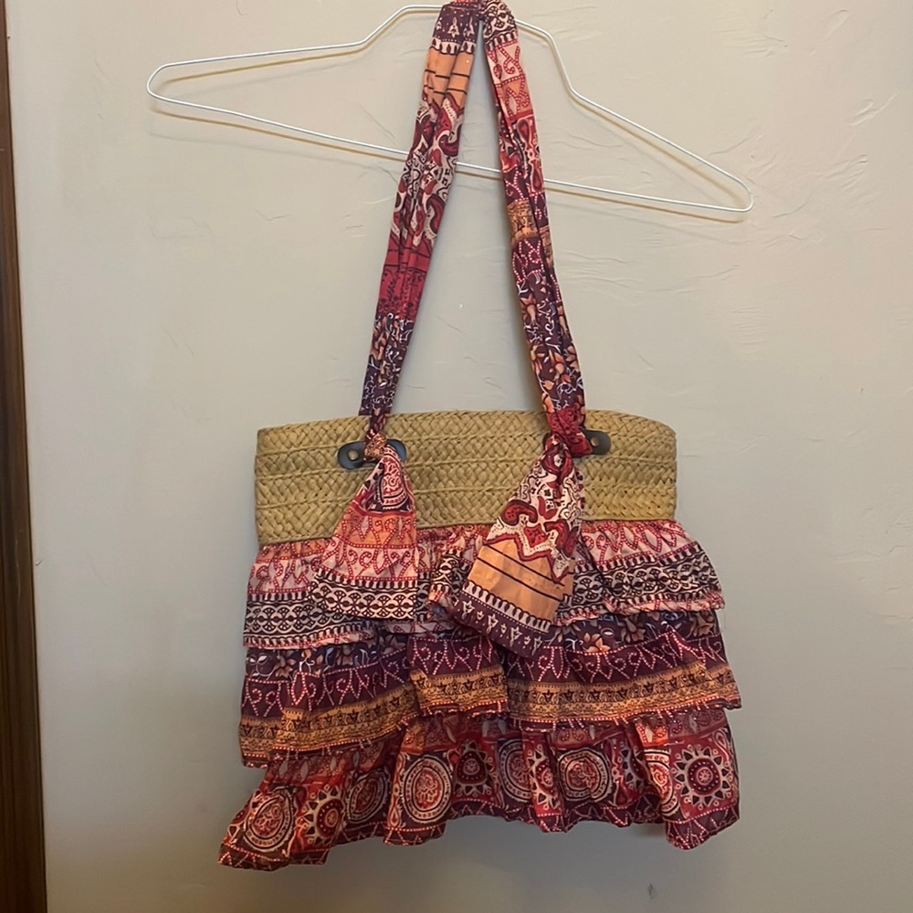 Charming Charlie Wicker layered bag